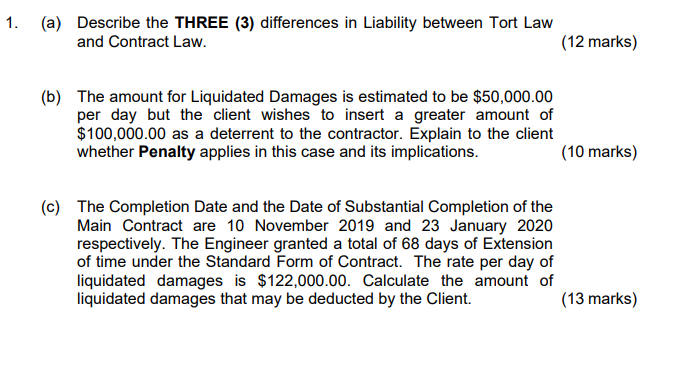 1. (a) Describe the THREE (3) differences in
