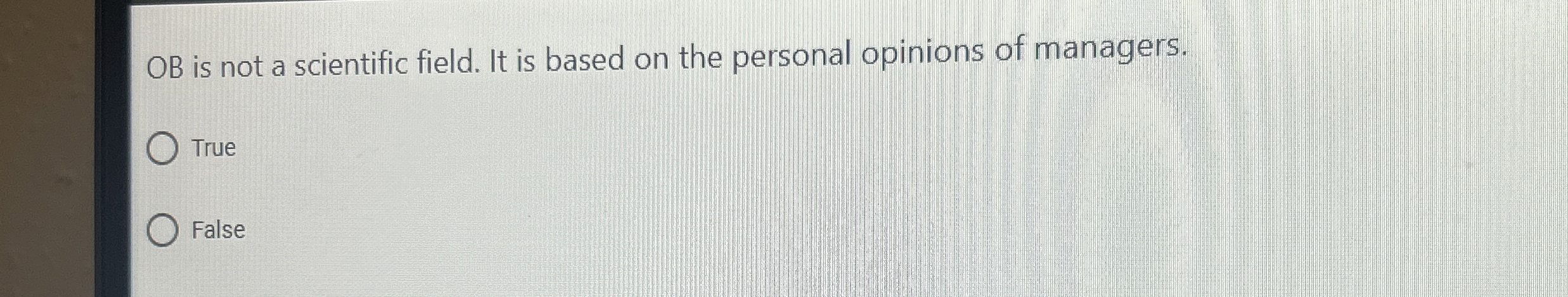 O B is not a scientific field. It is based on the
