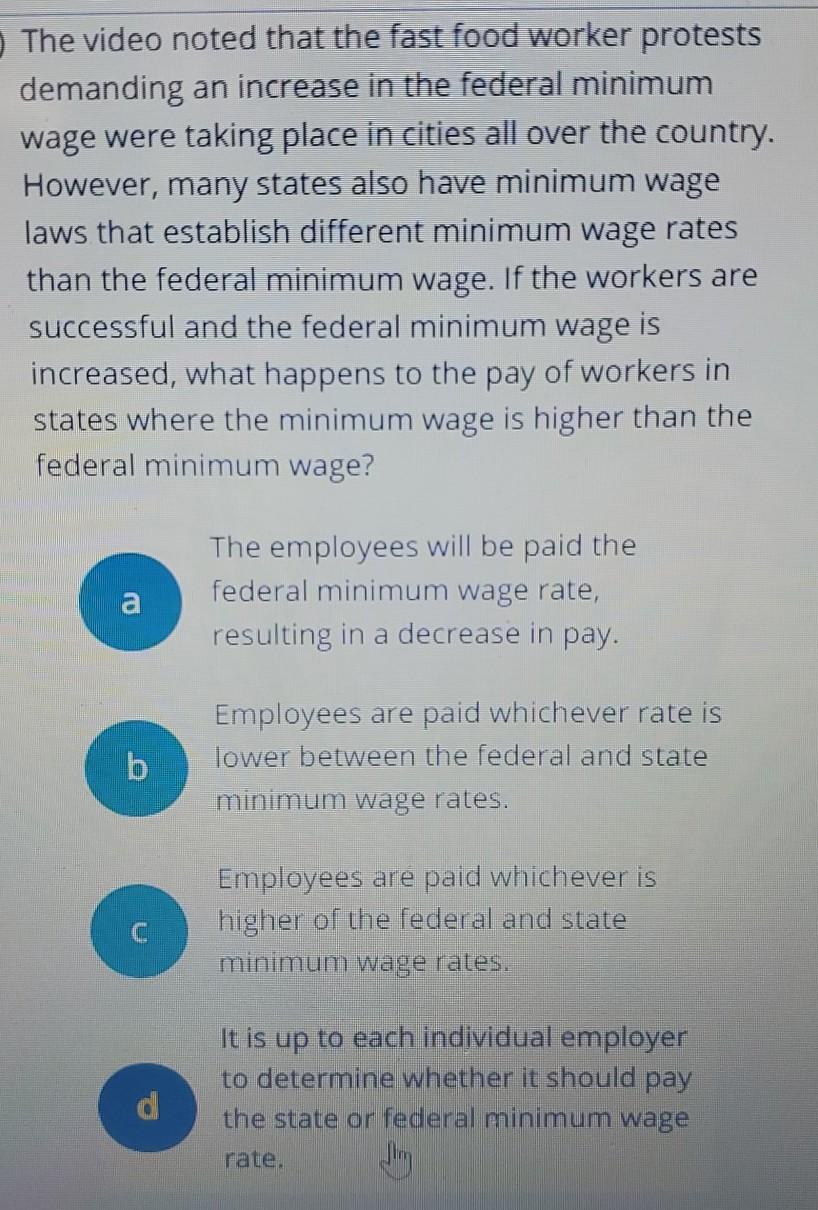 The video noted that the fast food worker