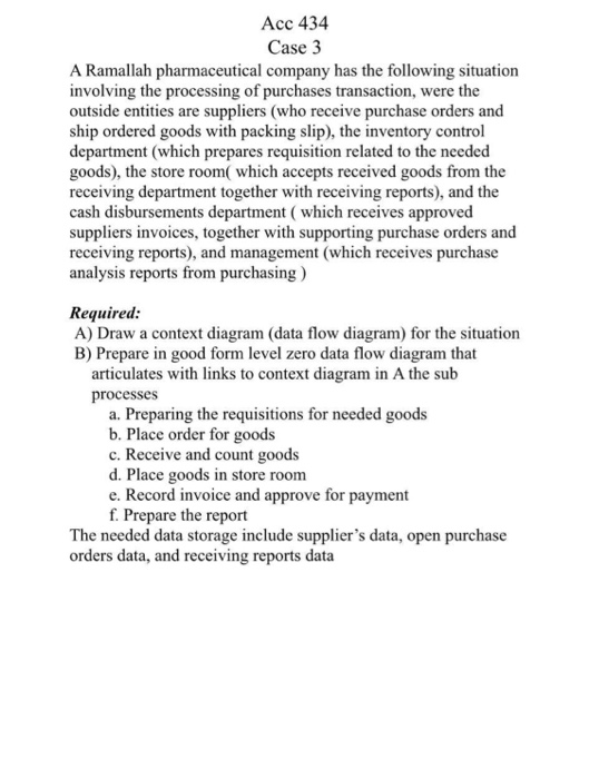Acc 434 Case 3 A Ramallah pharmaceutical company