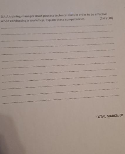 QUESTION 3 Your training manager is going to