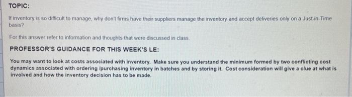 If inventory is so difficult to manage, why don't