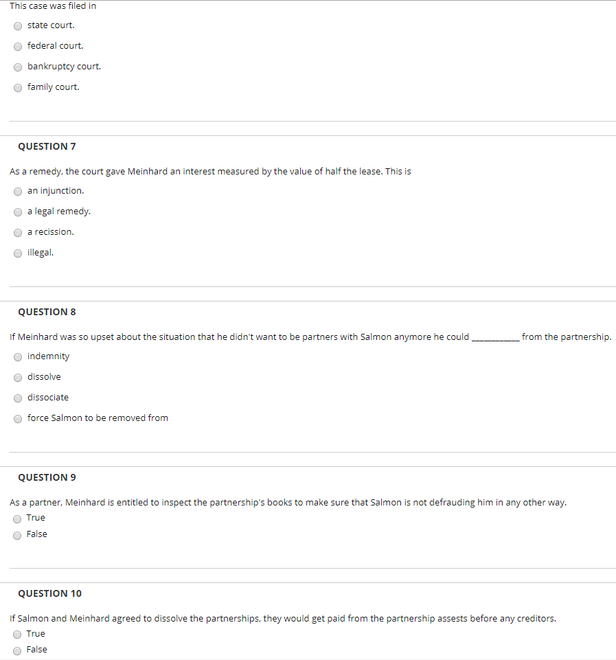 Meinhard v. Salmon Walter Salmon negotiated a