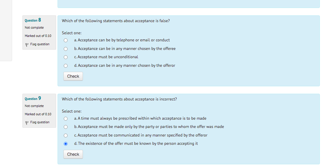 Question 1 Which of the following facts about a