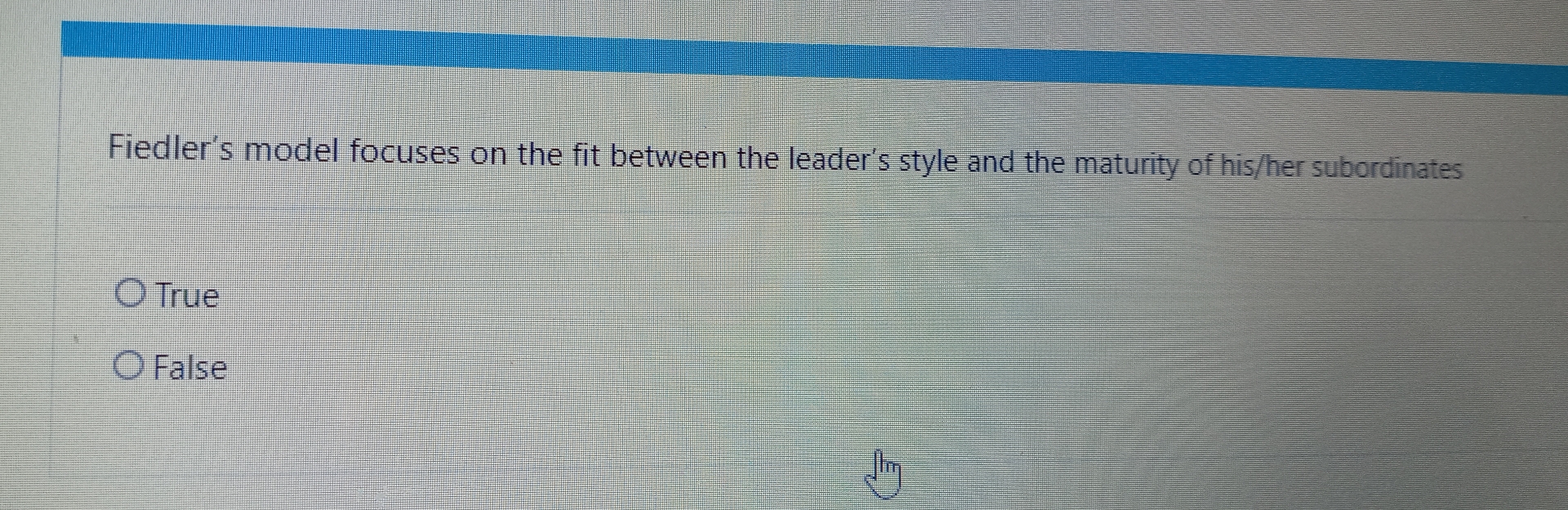 Fiedler's model focuses on the fit between the