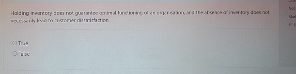 Holding inventory does not guarantee optimal