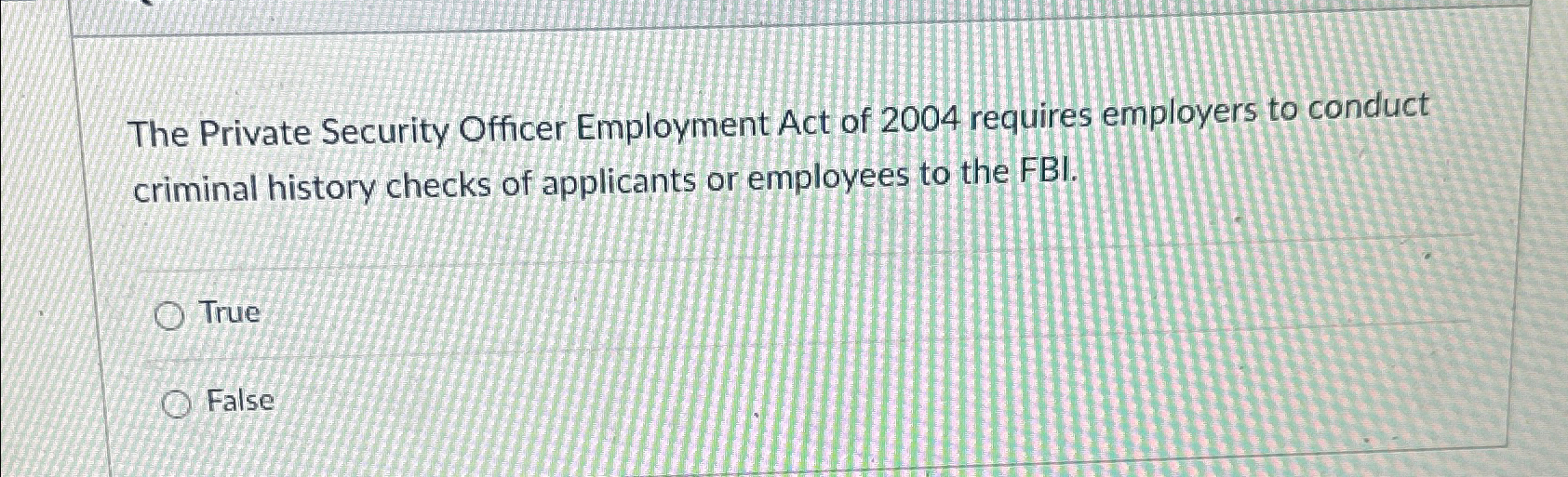 The Private Security Officer Employment Act of 2