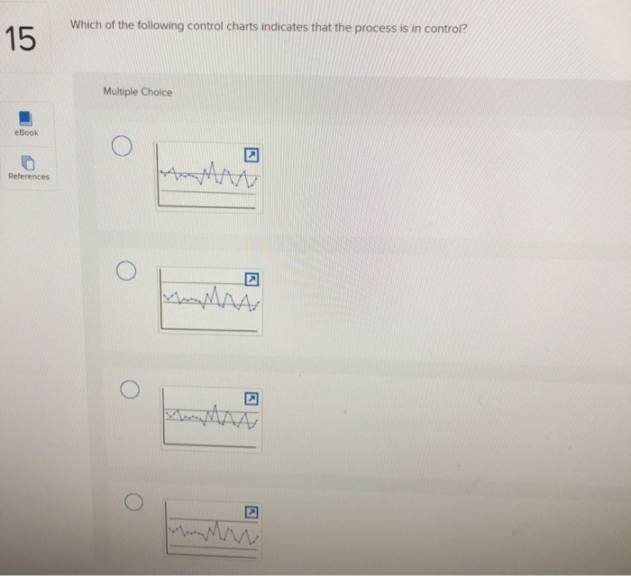 An x chart has ___ on the x-axis and ____ on the
