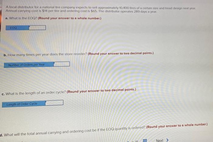 A local distributor for a national tire company