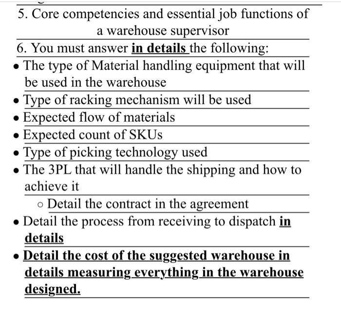 5. Core competencies and essential job functions