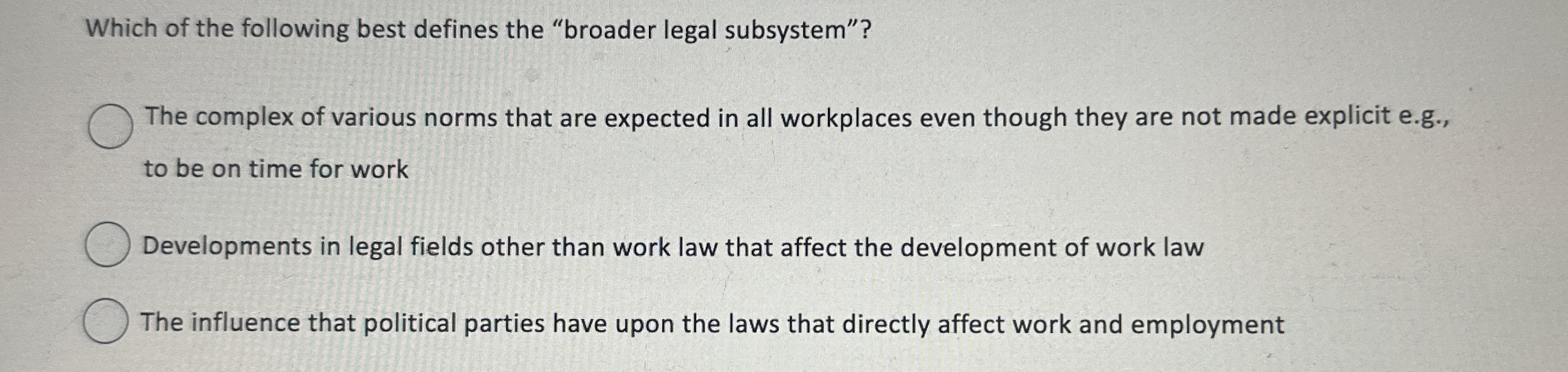 Which of the following best defines the "broader