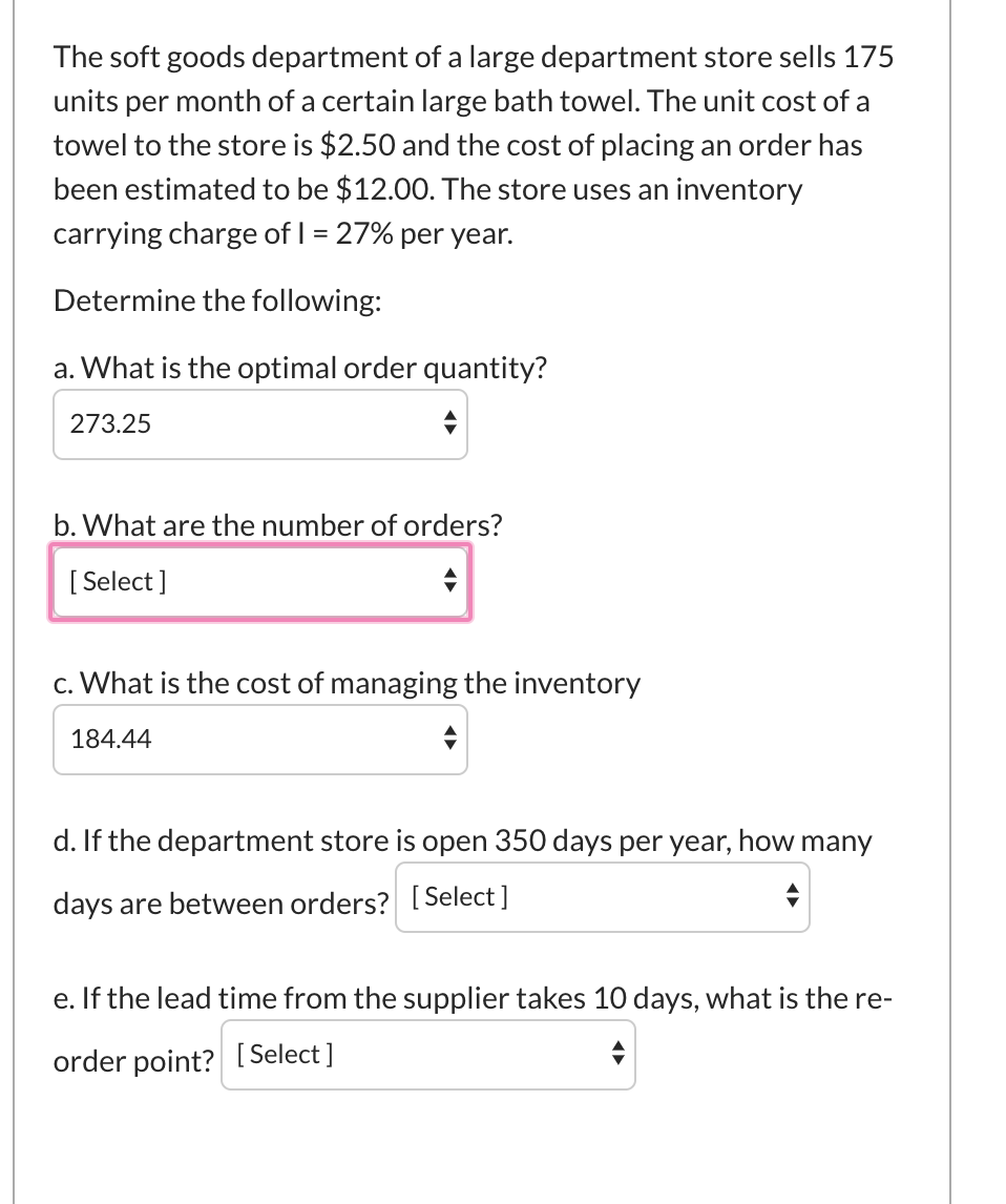 The soft goods department of a large department