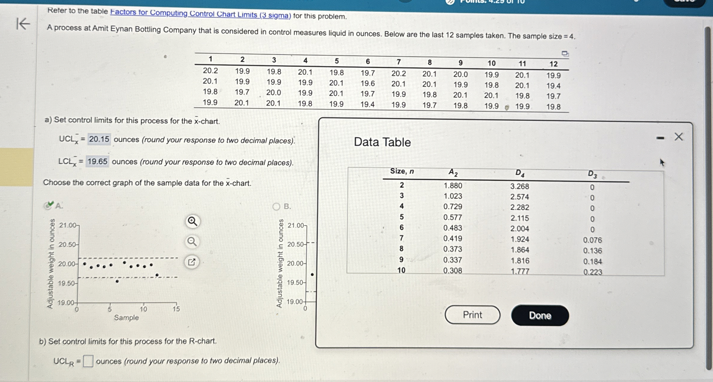 Reter to the table Factors tor Computing Control