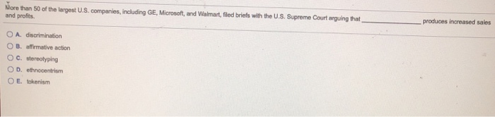 More than 50 of the largest U.S. companies,