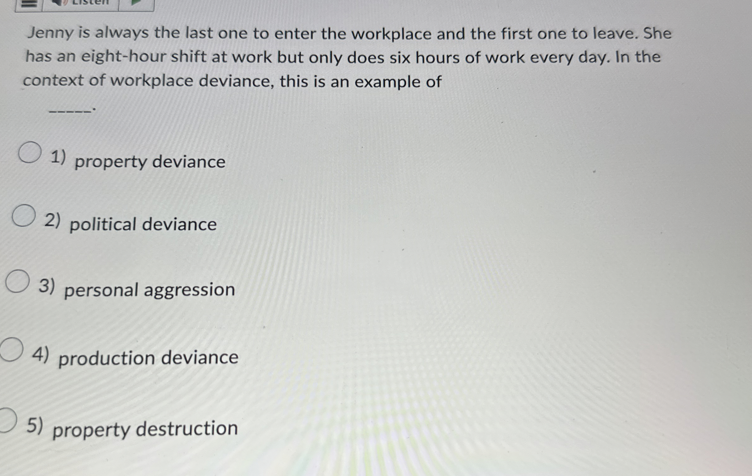 Jenny is always the last one to enter the