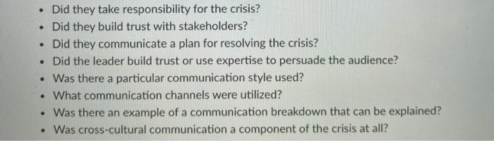 pick a crisis facebook had and answer the