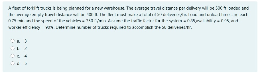 A fleet of forklift trucks is being planned for a