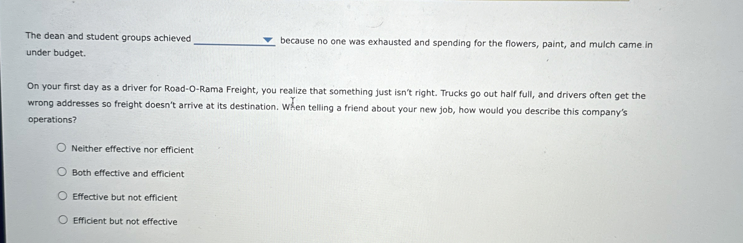 The dean and student groups achieved because no