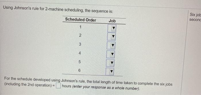 Using Johnson's rule for 2-machine scheduling,