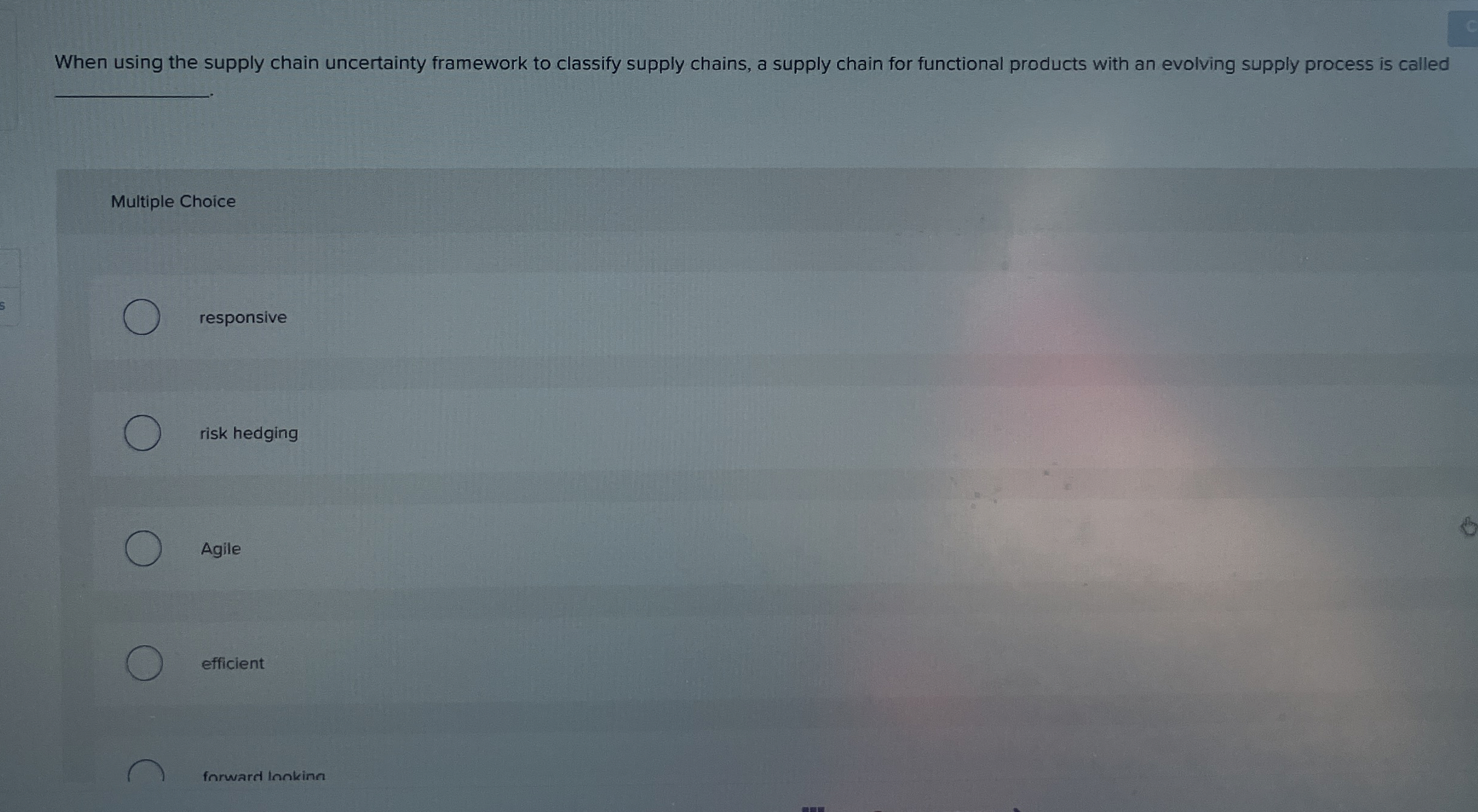 When using the supply chain uncertainty framework