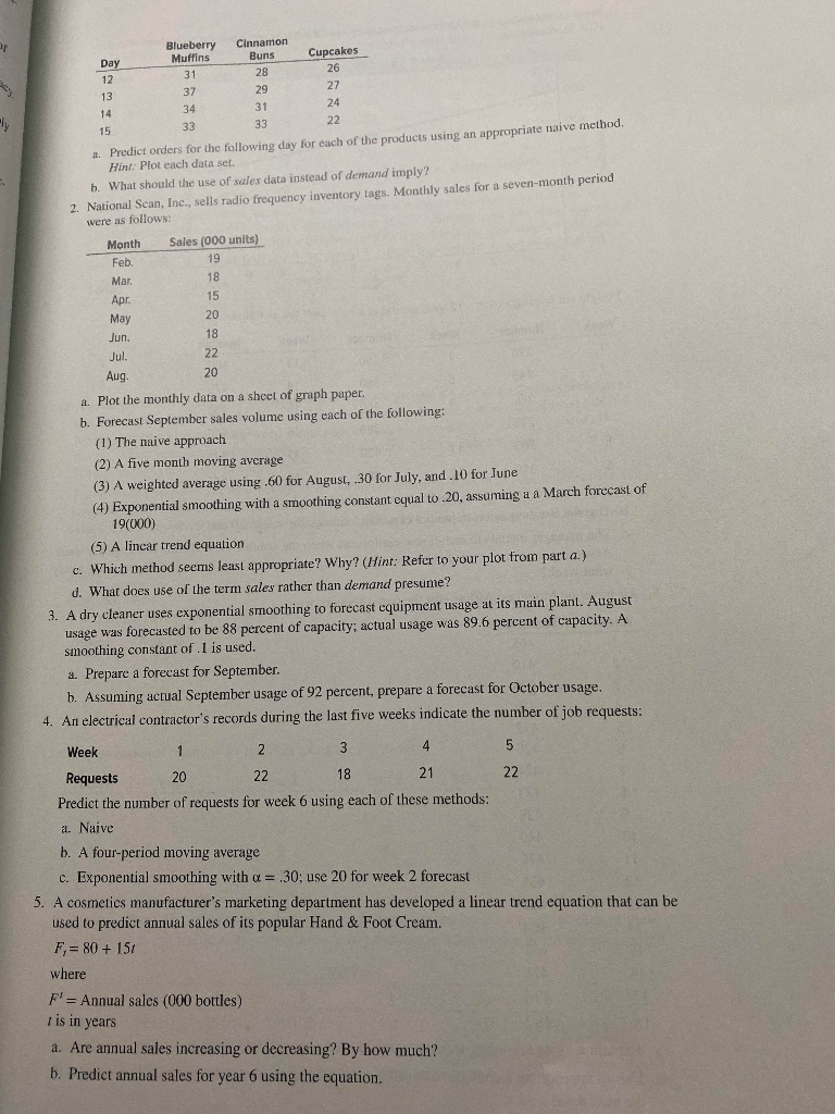 Need help solving problem number 4 Cinnamon Buns