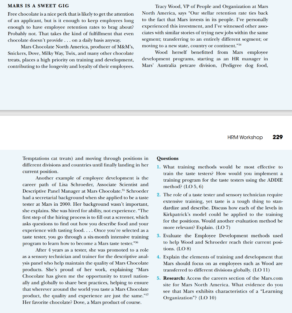 What training methods would be most effective to