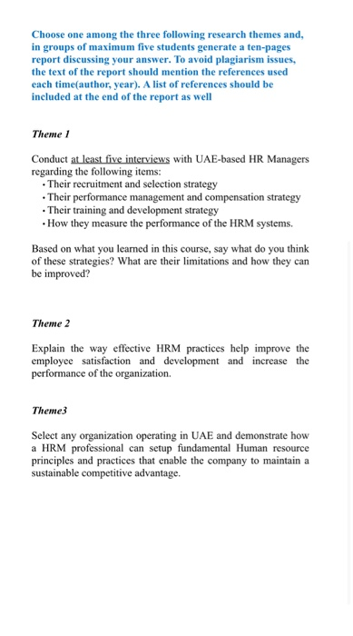 Choose one among the three following research