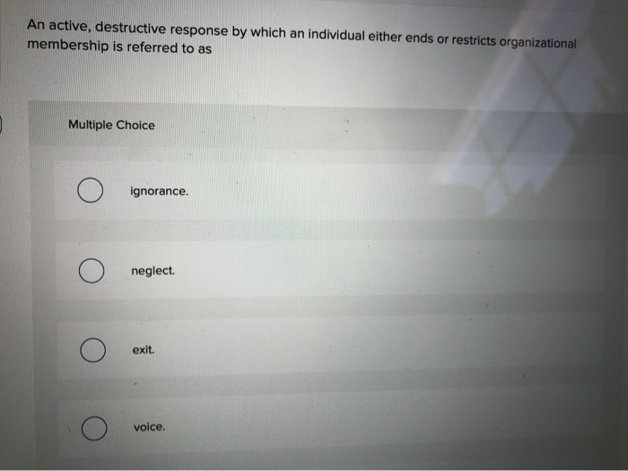 An active, destructive response by which an