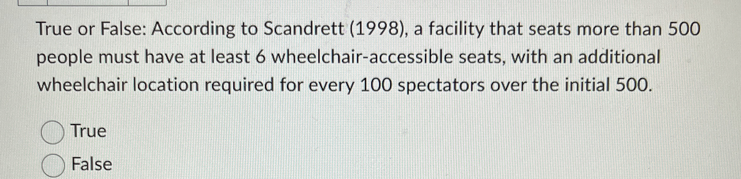 True or False: According to Scandrett ( 1 9 9 8 )