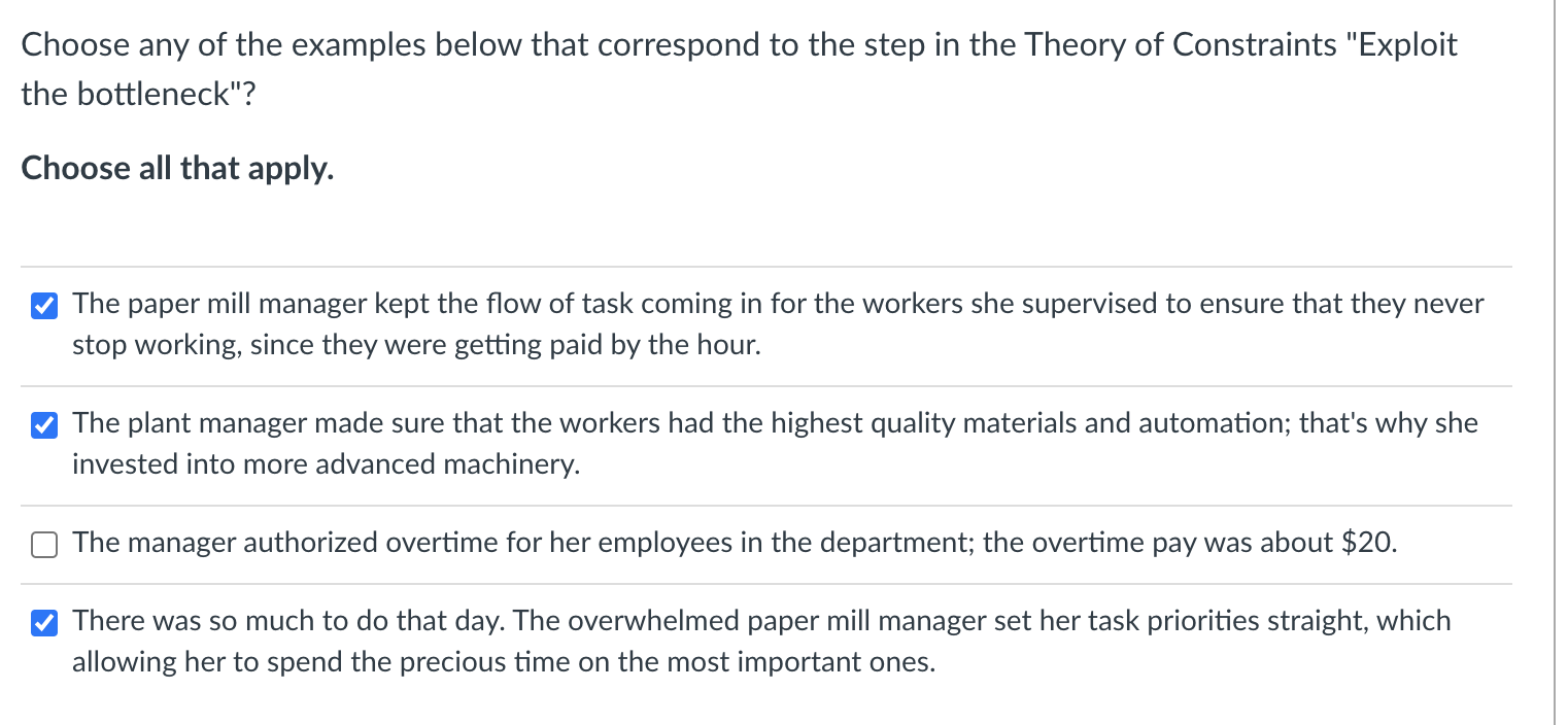 Choose any of the examples below that correspond