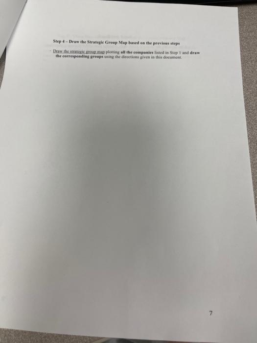 Critical Thinking Exercise on Strategic Groups