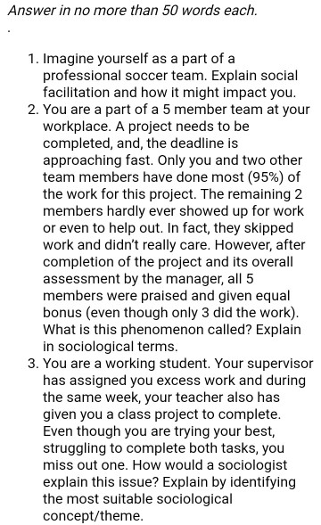 i need unique answer Answer in no more than 50