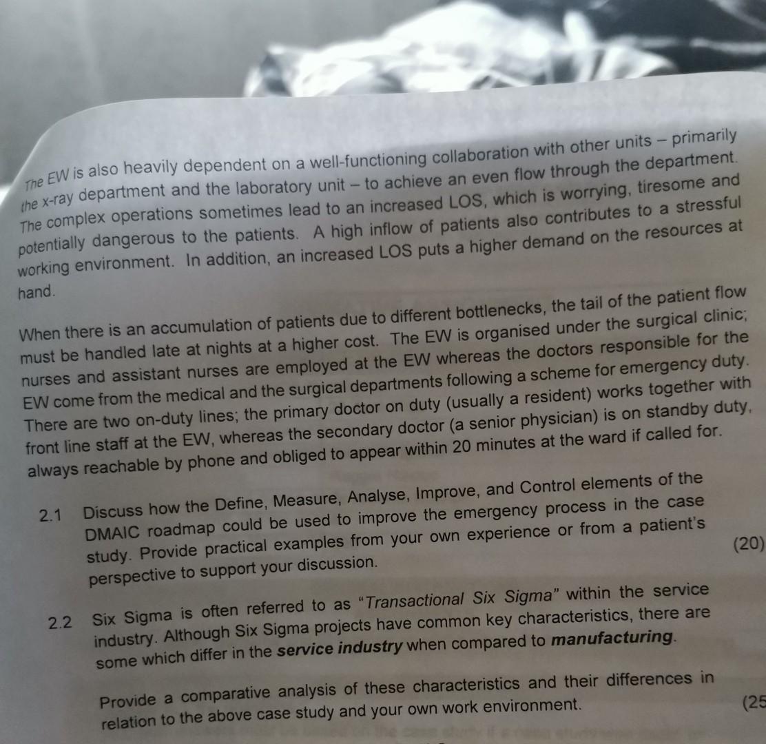 The EW is also heavily dependent on a