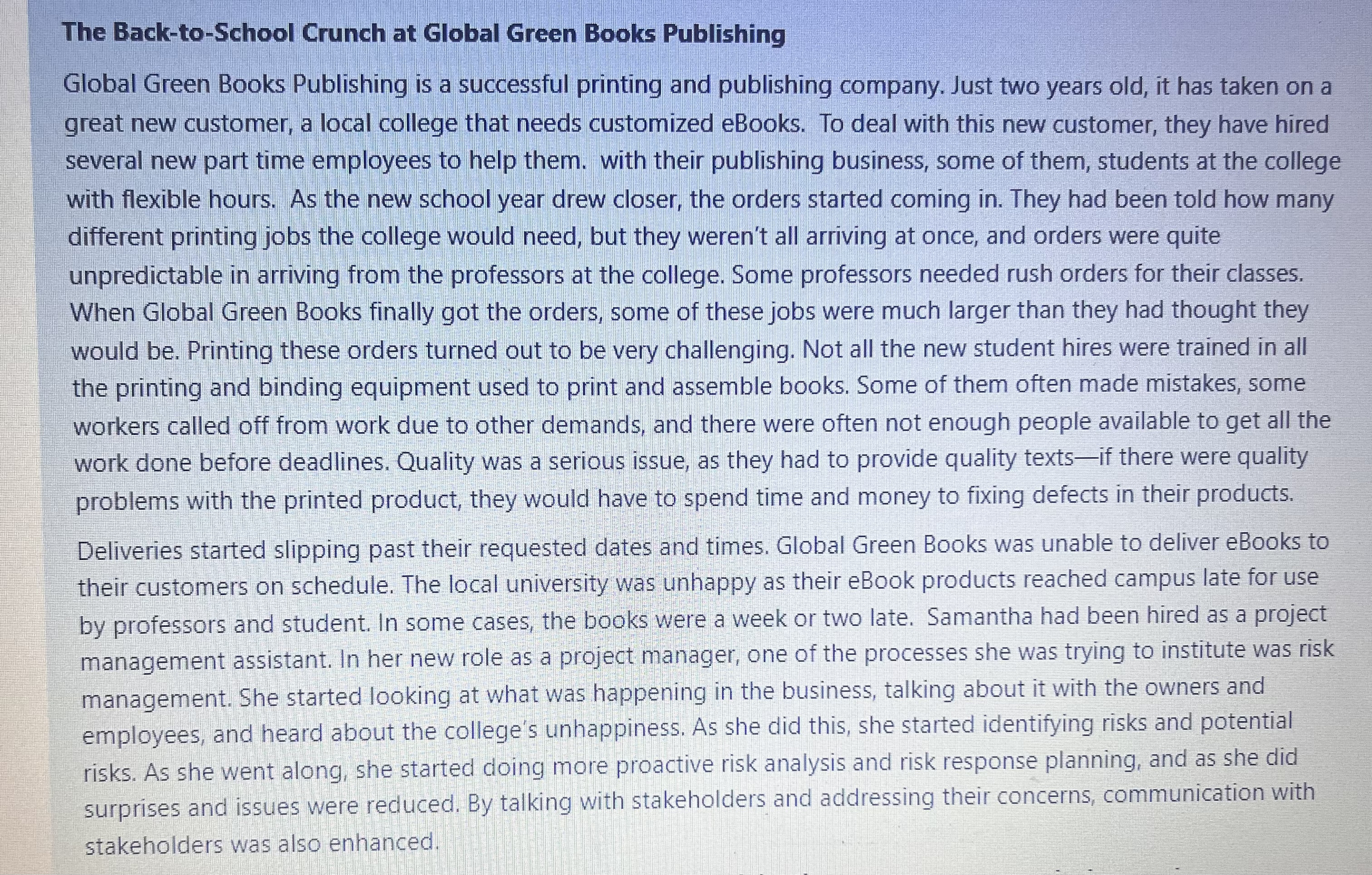 The Back - to - School Crunch at Global Green