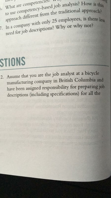 LC v-based job analysis? How is thi 6. What are