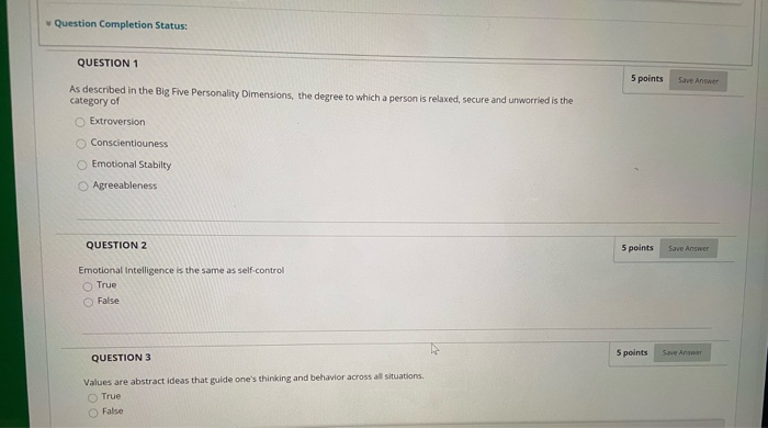how to do these Question Completion Status:
