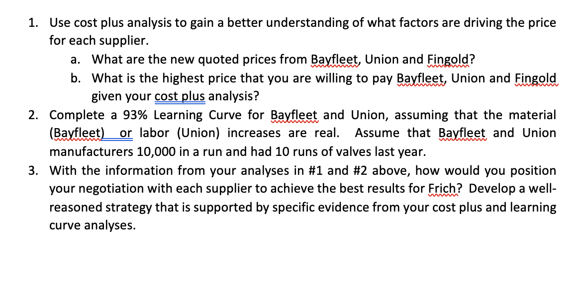 Frich Turbo Engines: Using Cost Plus Analysis to