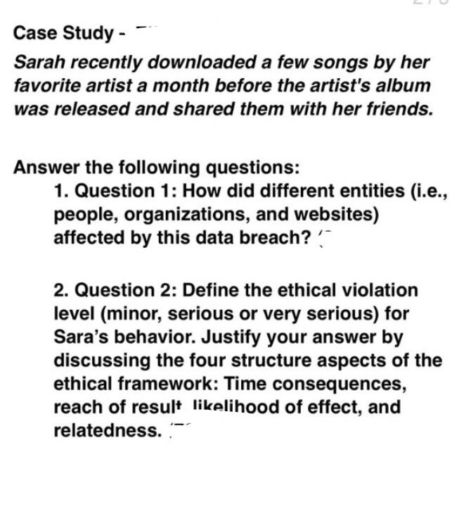 please help me answer it in your words Case Study