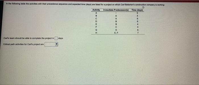 In the following the the act with the precedere