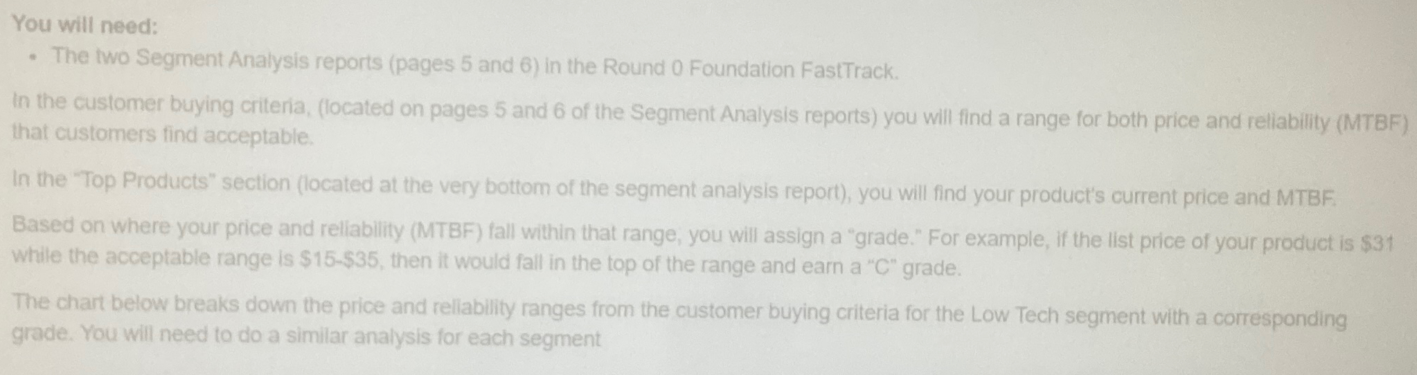 You will need: The lwo Segment Analysis reports (