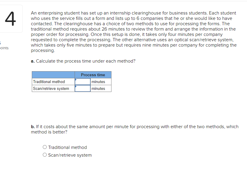 4 An enterprising student has set up an