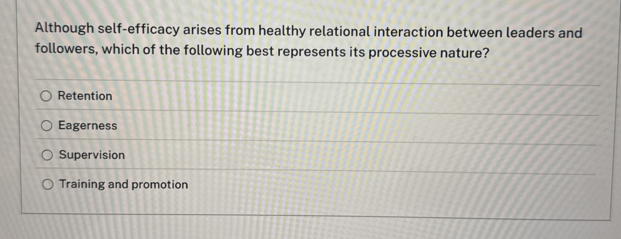 Although self - efficacy arises from healthy