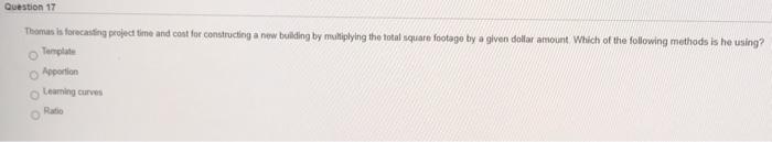 Question 15 There is overlap across different