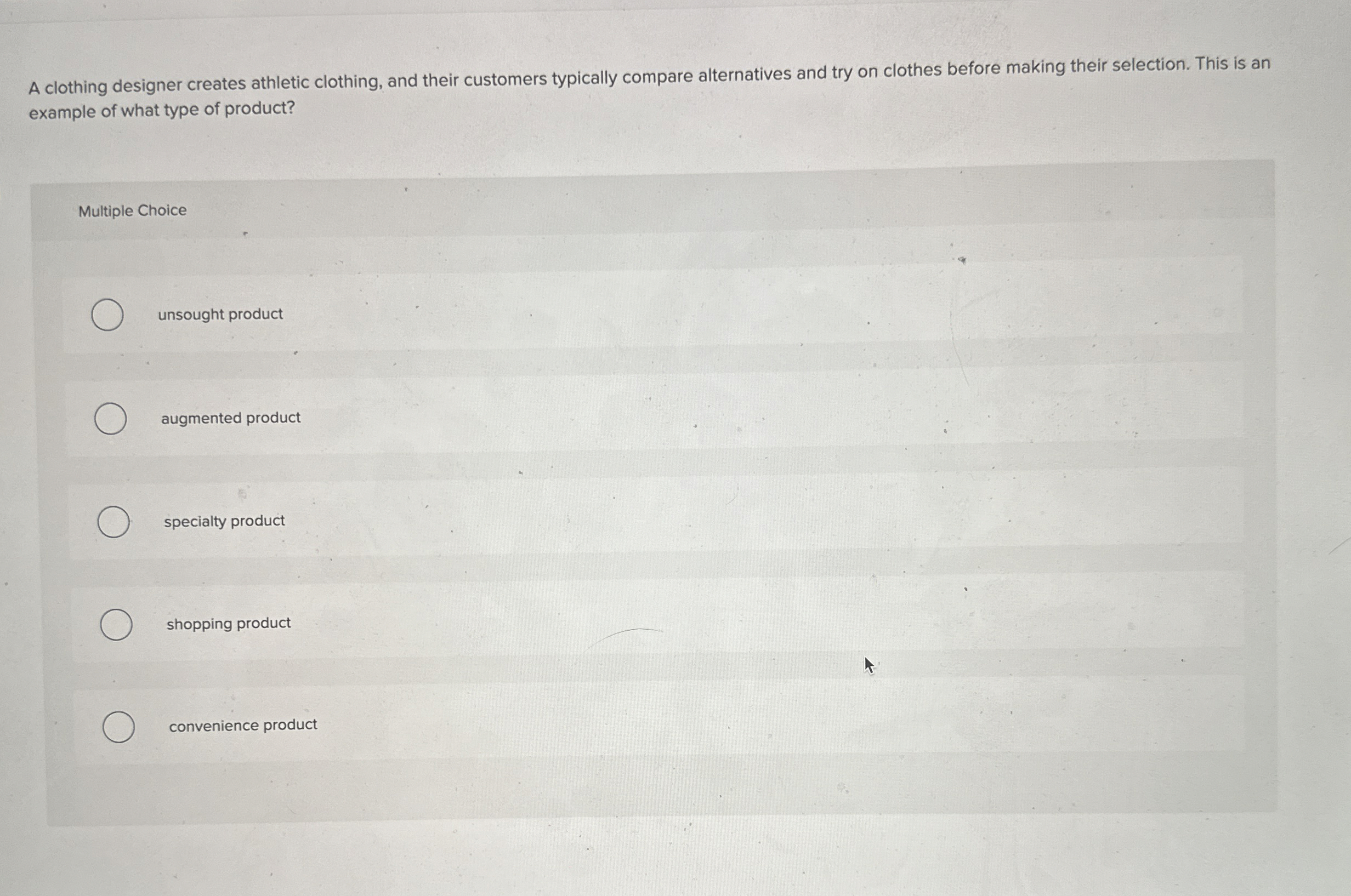 A clothing designer creates athletic clothing,