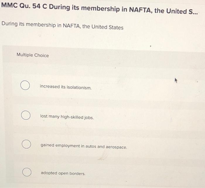 answer both please! MMC Qu. 54 C During its