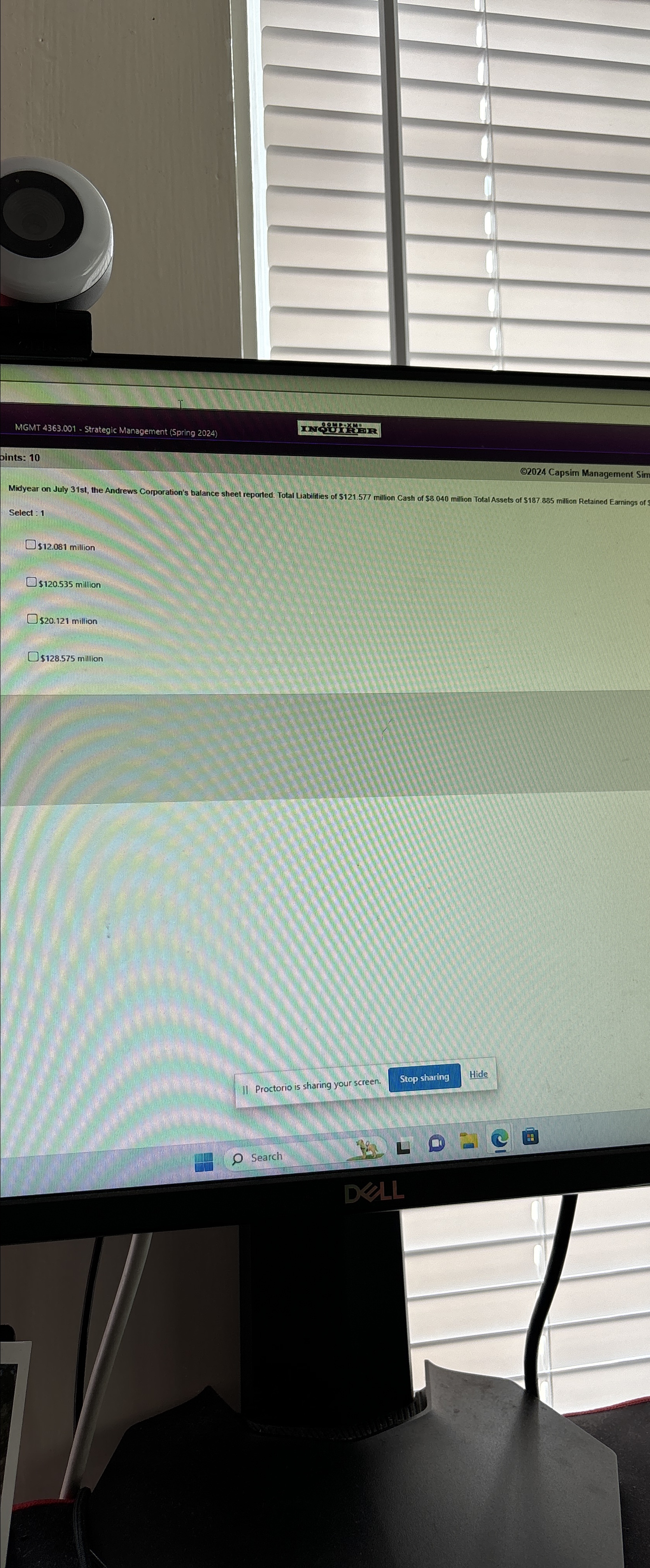 ( C ) 2 0 2 4 Capsim Management Si Midyear on