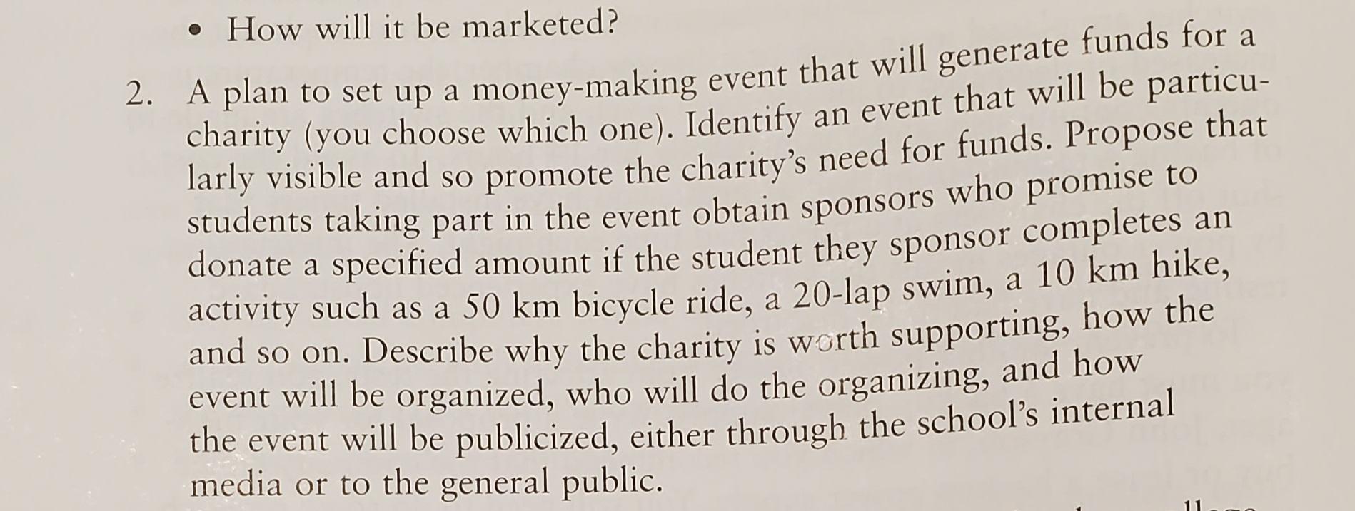 Write a proposal to the student council at our