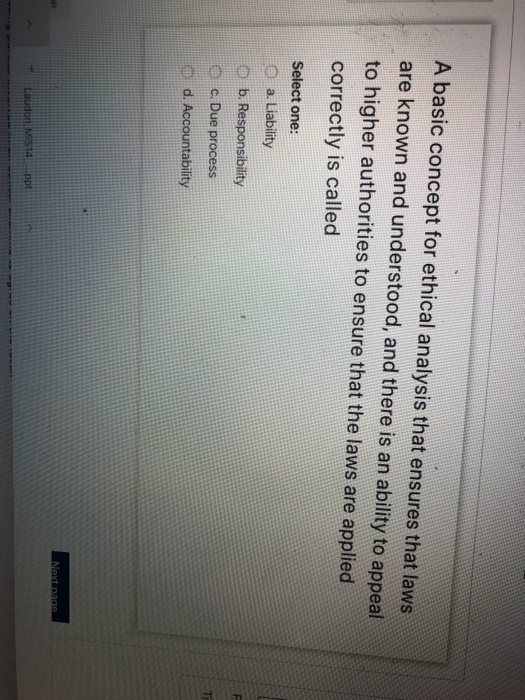 A basic concept for ethical analysis that ensures