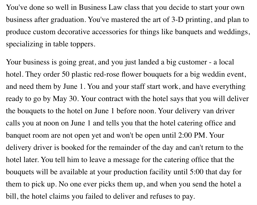 Scenario from Assignment 1 IF NEEDED: Same