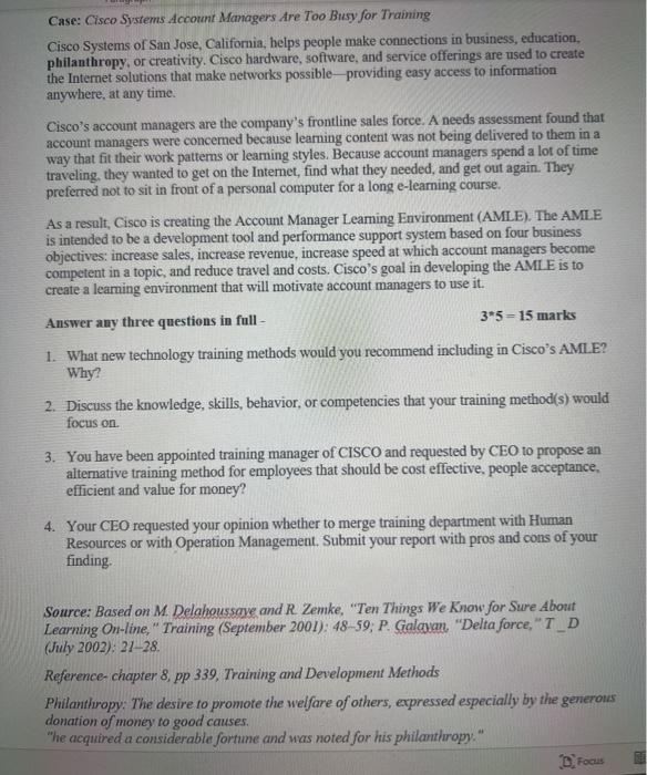 Training employees and development course every